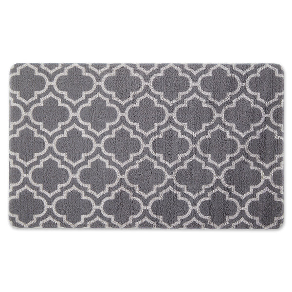 Gray Lattice Tufted Mat 17.75X29.5