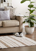 Stone & White Hand-Loomed Paper Chindi Rug 4X6 Ft