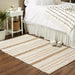 Stone & White Hand-Loomed Paper Chindi Rug 4X6 Ft