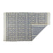 Natural And French Blue Diamond Textured Hand-Loomed Rug 4X6 Ft