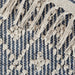 Natural And French Blue Diamond Textured Hand-Loomed Rug 4X6 Ft