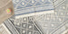 Natural And French Blue Diamond Textured Hand-Loomed Rug 4X6 Ft