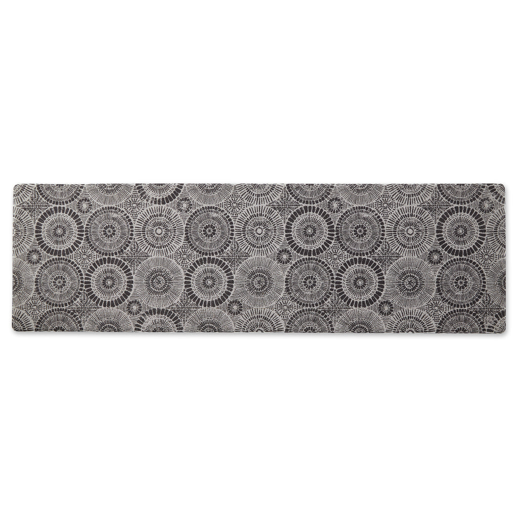 Black Kaleidoscope Tufted Mat 17.75X59