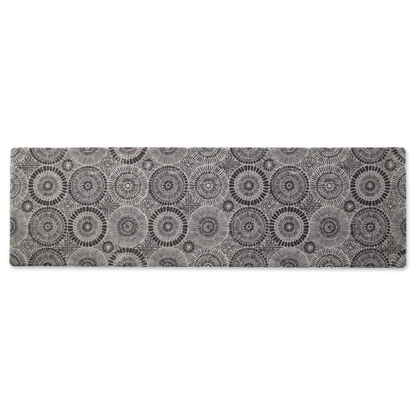 Black Kaleidoscope Tufted Mat 17.75X59