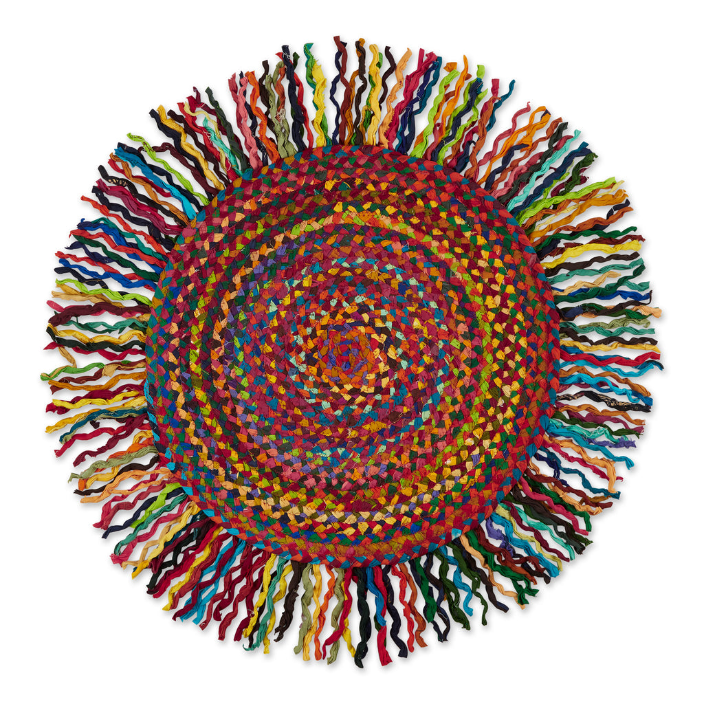 Multicolor Rag Rug 3 Ft Round