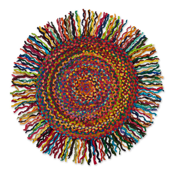Multicolor Rag Rug 3 Ft Round
