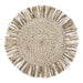 Stone/Off-White Rag Rug 3 Ft Round