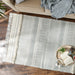 Gray Printed Off-White Hand-Loomed Shag Rug 4X6 Ft