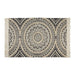 Black Printed Natural Hand-Loomed Shag Rug 4X6 Ft