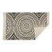 Black Printed Natural Hand-Loomed Shag Rug 4X6 Ft