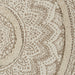 Stone Printed Natural Hand-Loomed Shag Rug 4X6 Ft