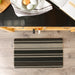 Neutral Stripe Tufted Loop Textilene Mat 17.75X29.5