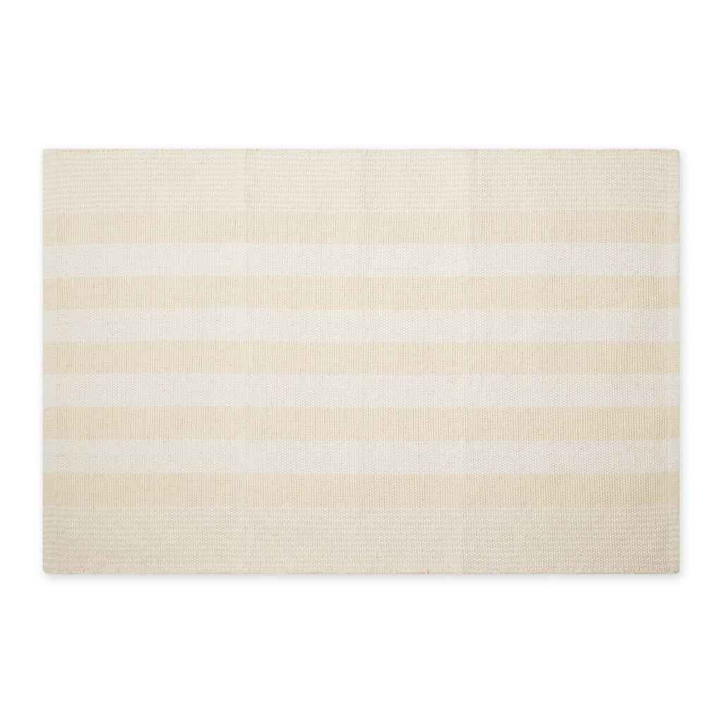 Natural Cabana Stripe Recycled Yarn Rug 2X3 Ft