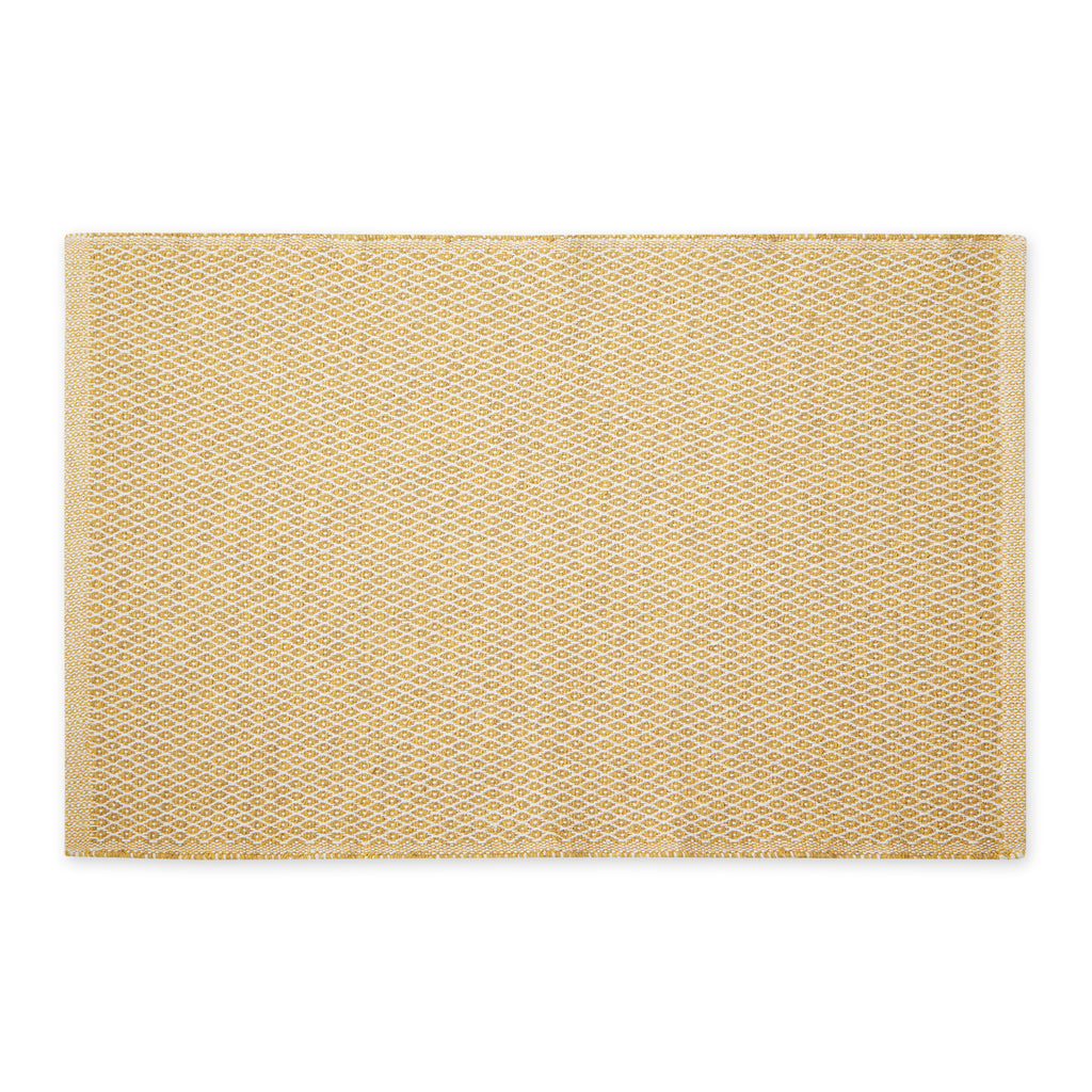 Honey Gold  Diamond Recycled Yarn Rug 2X3 Ft