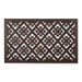 Brown Painted Diamond Lattice Grid Rubber Doormat
