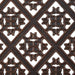 Brown Painted Diamond Lattice Grid Rubber Doormat