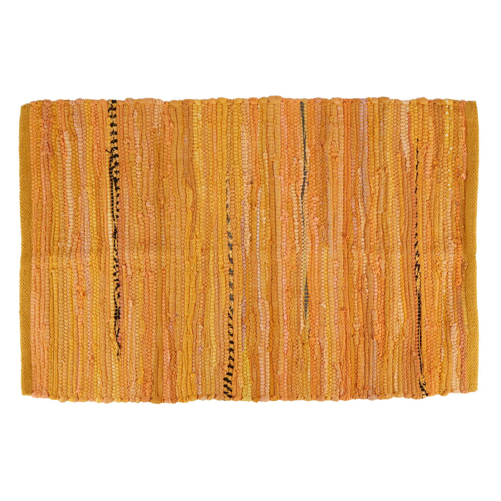 Multi Mustard Rag Rug 2x3ft
