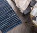 Multi Nautical Blue Rag Rug 4X6 Ft
