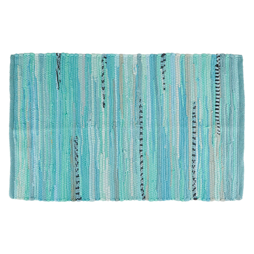 Rag Rug Multi Aqua 2x3 ft