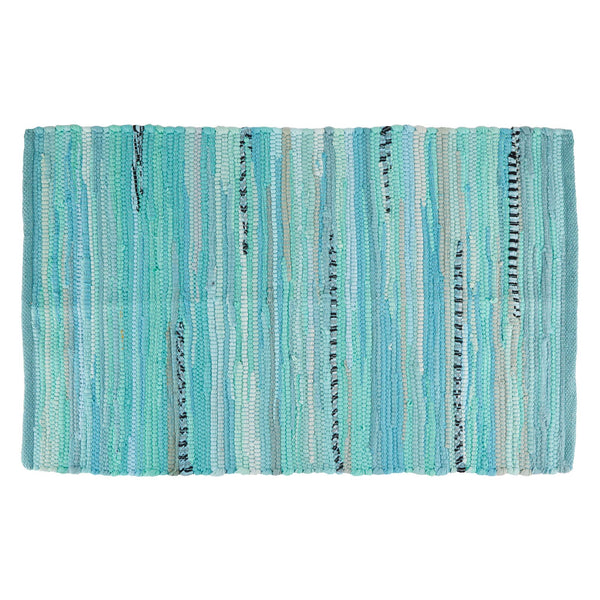 Rag Rug Multi Aqua 2x3 ft