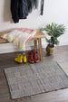 Gray Squares Recycled Yarn Rug 2X3 Ft