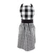 Black & White Gingham Apron