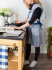 Navy White Gingham Apron