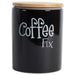 Black Coffee Sugar Tea Ceramic Canister Set of 3