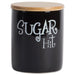 Black Coffee Sugar Tea Ceramic Canister Set of 3