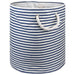 Paper Bin Pinstripe Nautical Blue Round Large