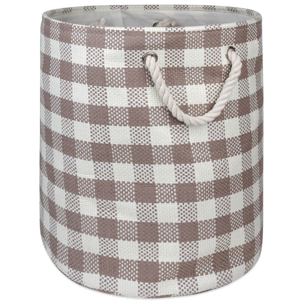 Checkers Stone Round Medium Paper Bin