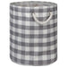 Paper Bin Checkers Gray Round Large