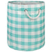 Paper Bin Checkers Aqua Round Large