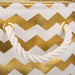 Polyester Bin Chevron Gold Round Large