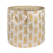 Polyester Bin Pineapple Gold Round Large