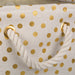 Polyester Bin Dots Gold Rectangle Large 17.5 x 12 x 15