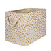 Polyester Bin Dots Gold Rectangle Large 17.5 x 12 x 15