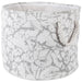 Marble White Round Medium Polyester Bin