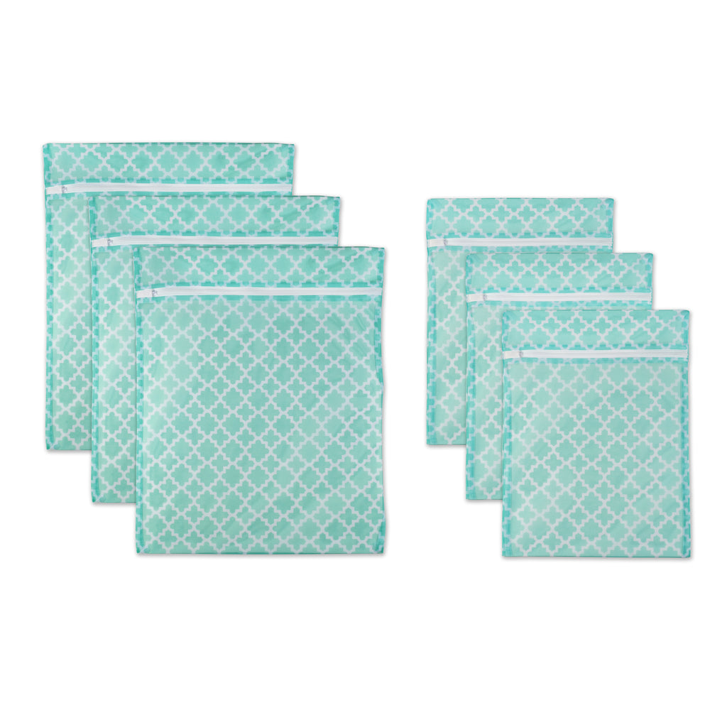 Aqua Lattice Set A Mesh Laundry Bag Set of 6