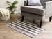 Gray Cabana Stripe Recycled Yarn Rug 2X3 Ft