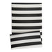 Black/White Stripe Outdoor Floor Runner 3X6 Ft