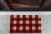 Red & White Buffalo Check  Doormat