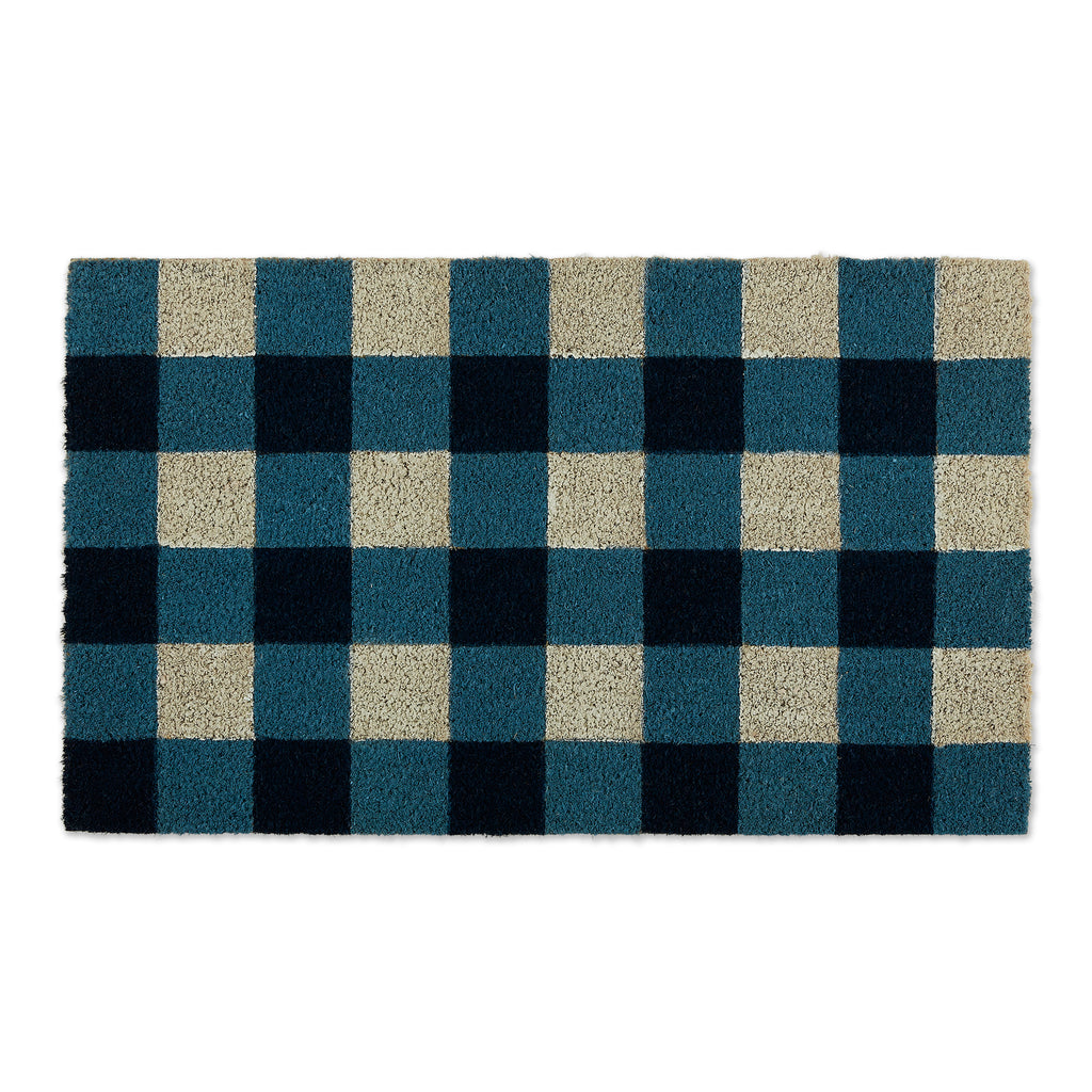 Navy & White Buffalo Check  Doormat