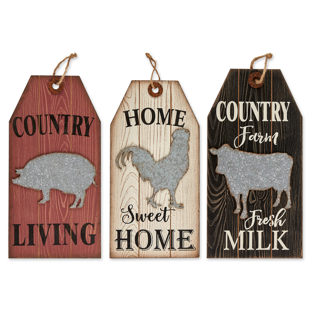 Farmhouse Tag Signs Set of 3