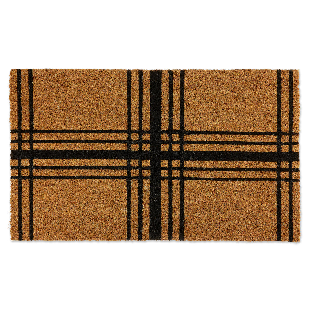 Black Farmhouse Plaid Doormat