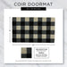 Black Farmhouse Plaid Doormat