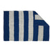 Navy/White Stripe Rag Rug 2X3Ft