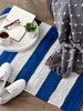 Navy/White Stripe Rag Rug 2X3Ft