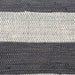 Gray/White Stripe Rag Rug 2X3Ft