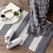 Gray/White Stripe Rag Rug 2X3Ft